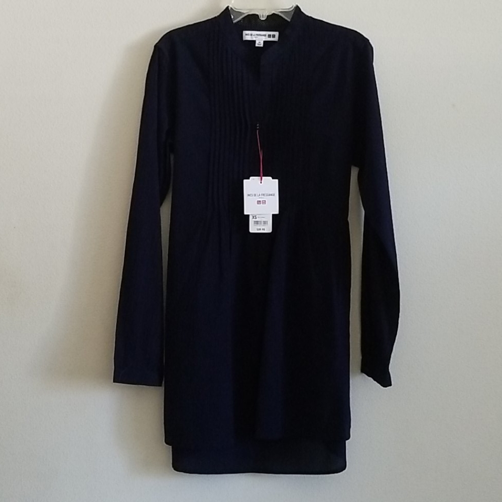 Ines de la Fressange Navy Cotton Tunic